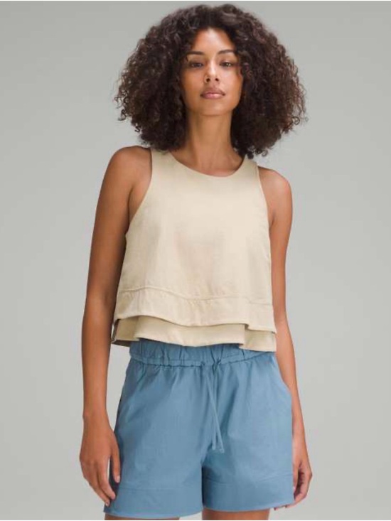 lululemon athletica Tops - Lululemon Athletica Stretch Woven Relaxed Fit Tank | Trench Color
